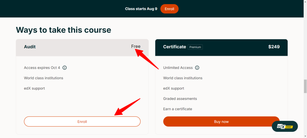 edx enroll free